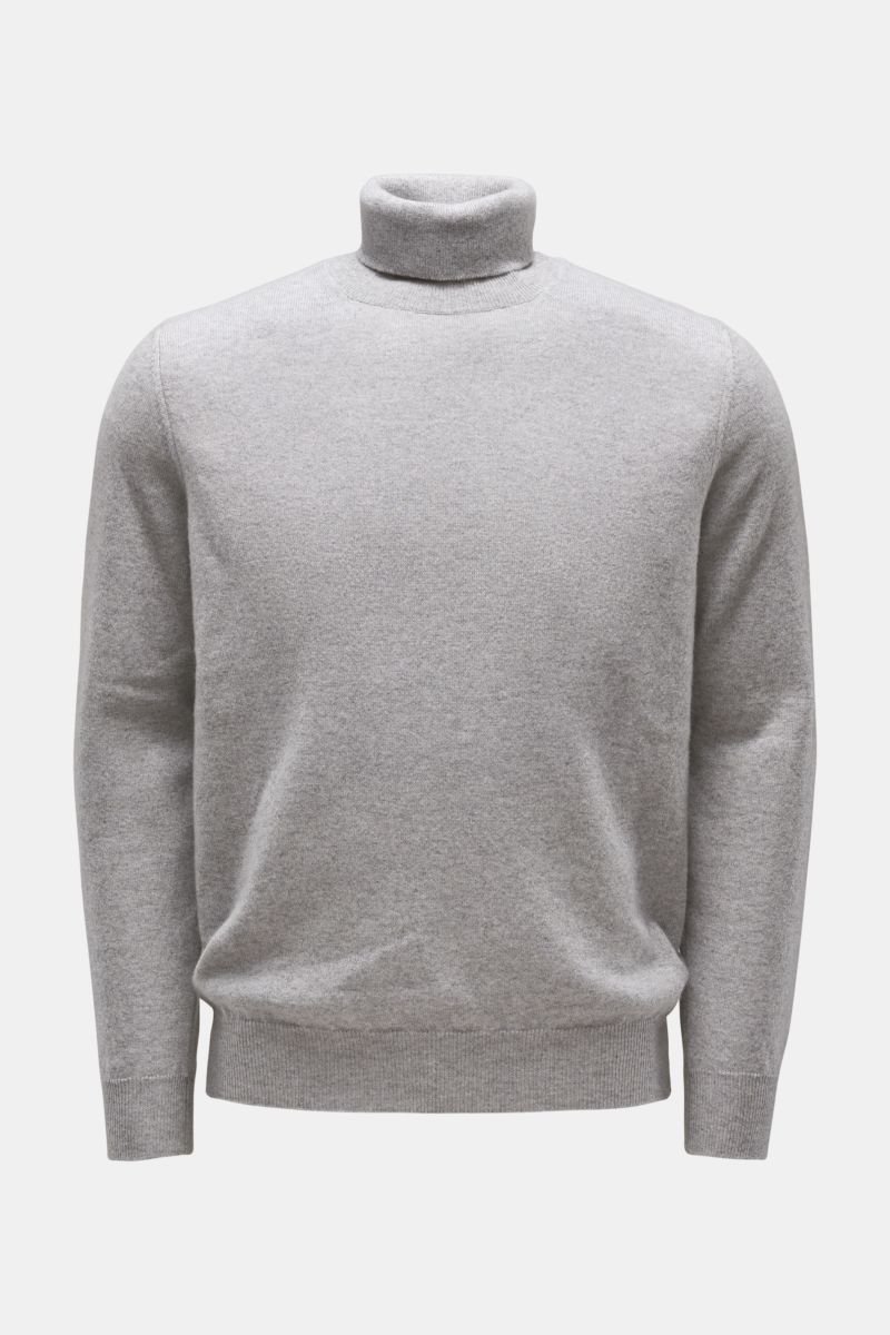 Fashion Sweaters Turtleneck Sweaters Diesel Turtleneck Sweater light grey flecked casual look 