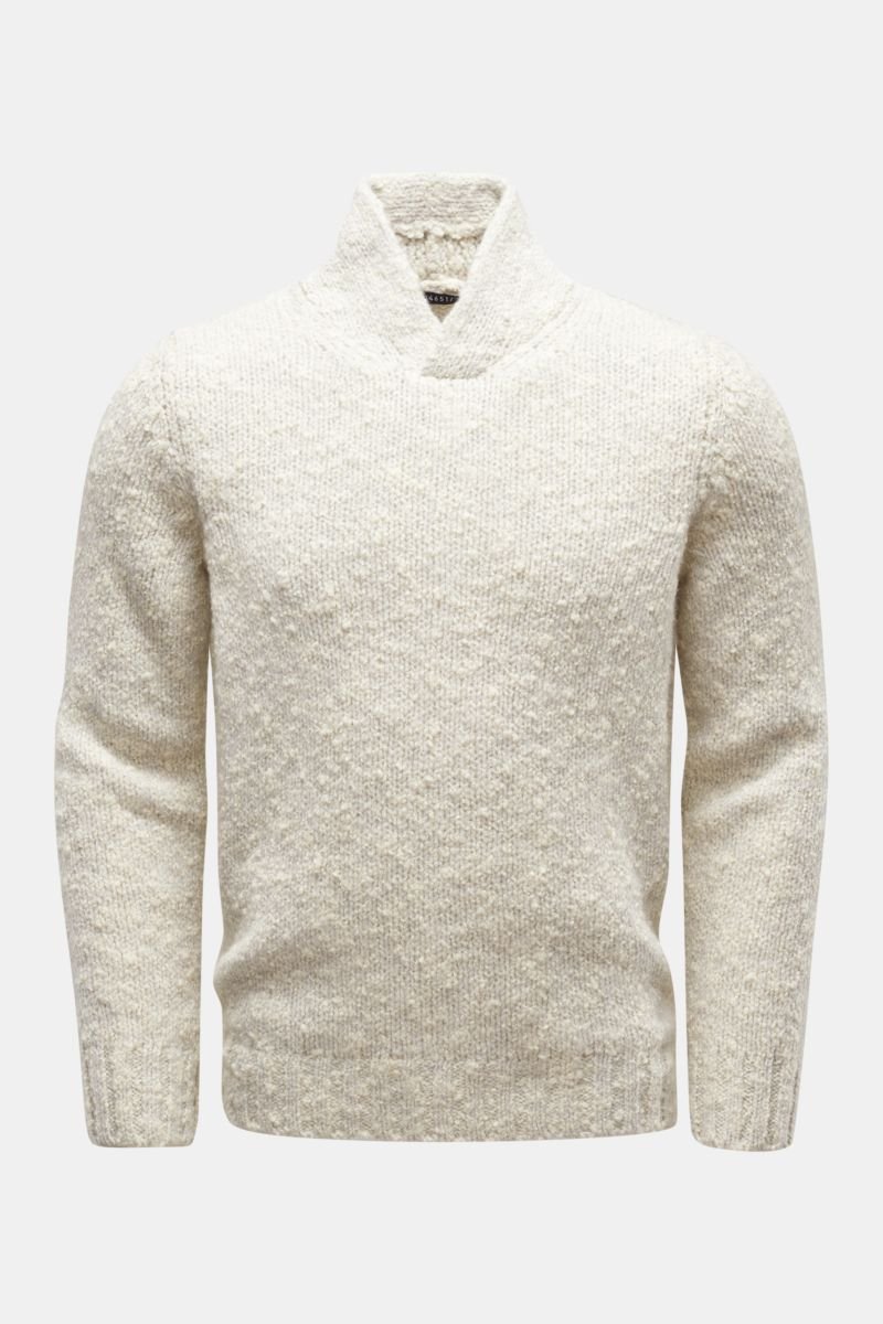 Pullover 'Handknit Mock' offwhite/creme