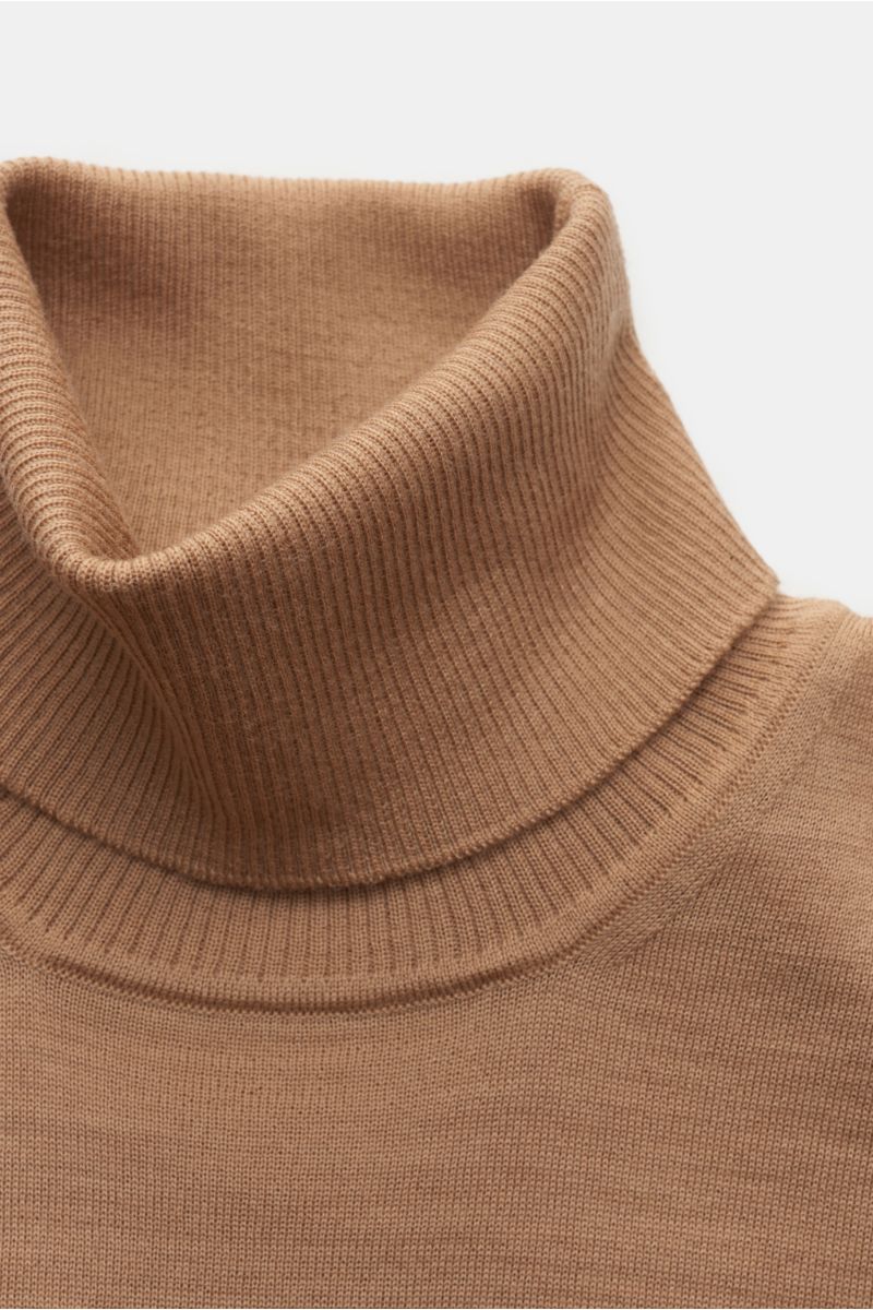 von Braun Merino Feinstrick-Rollkragenpullover beige
