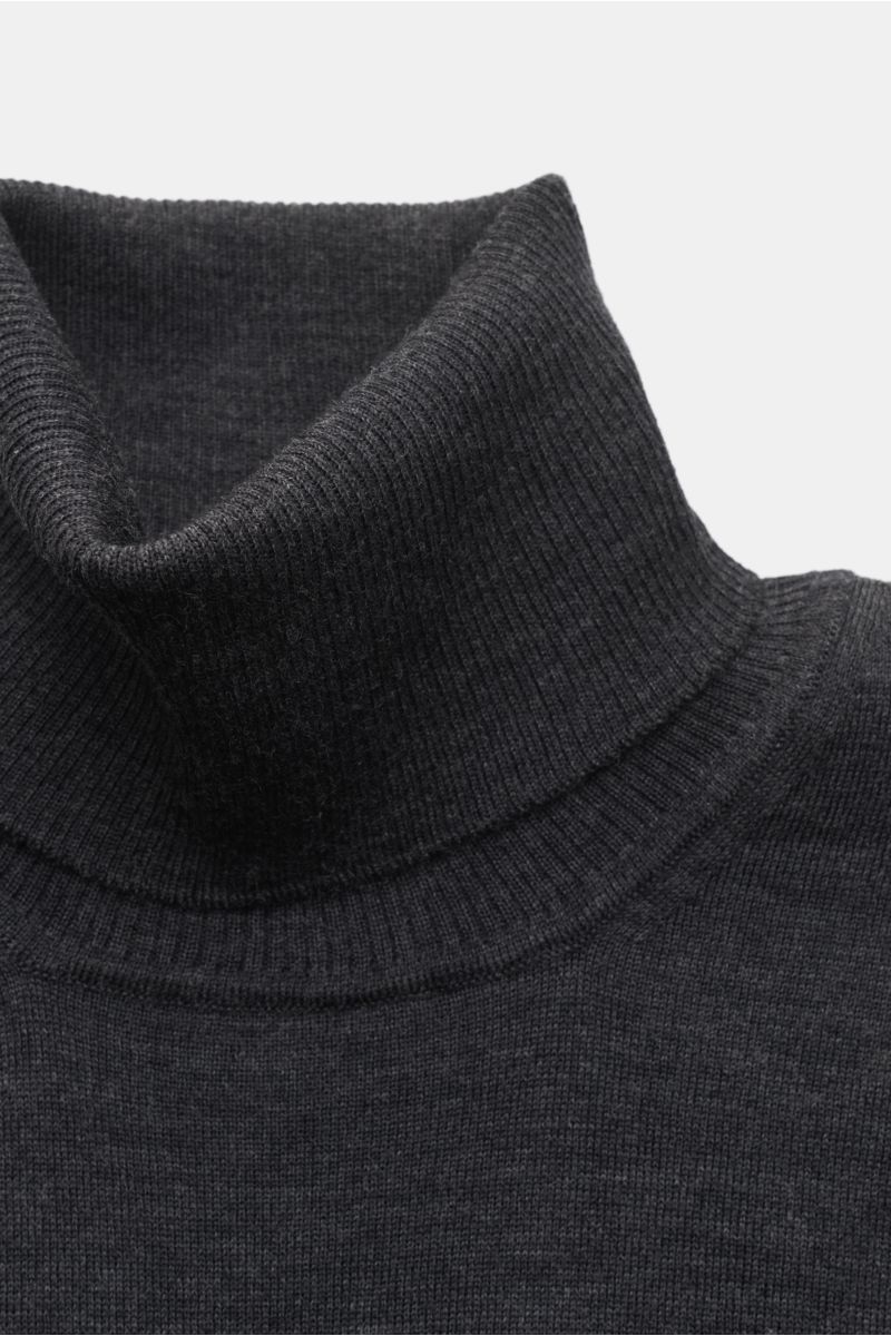 von Braun Merino Feinstrick-Rollkragenpullover anthrazit