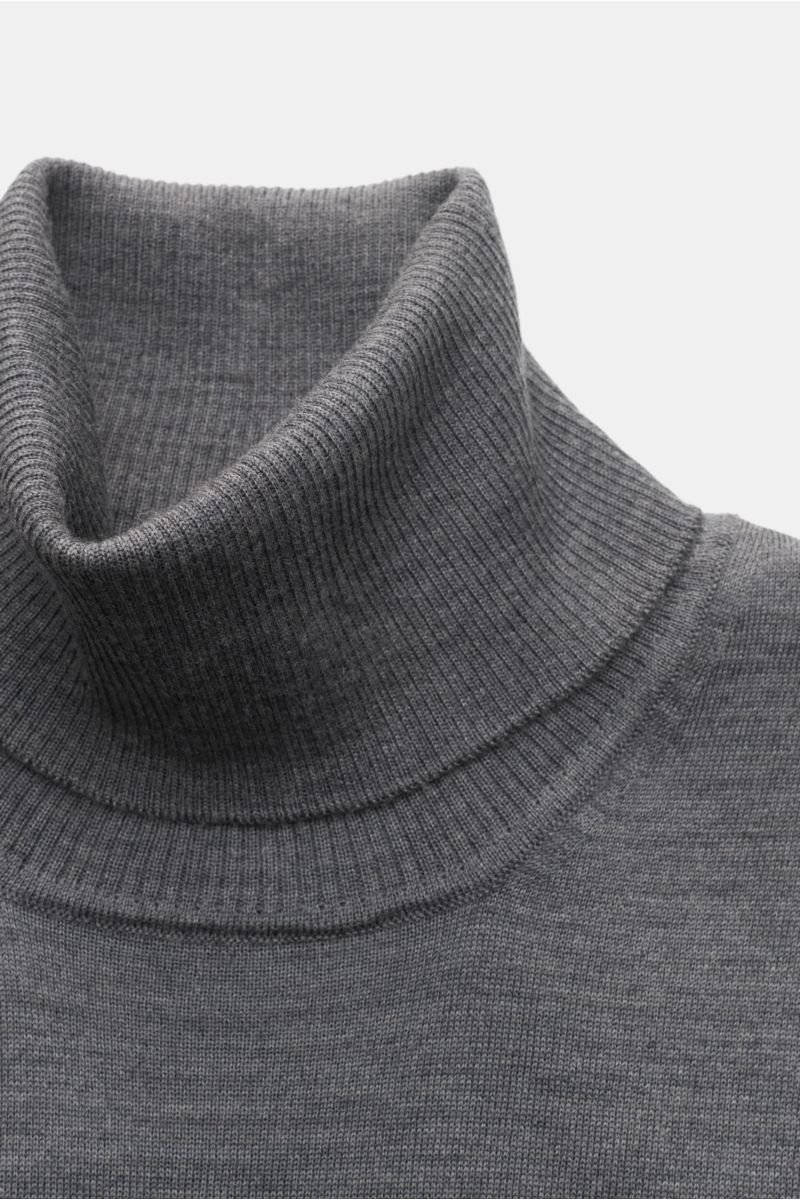 von Braun Merino Feinstrick-Rollkragenpullover dunkelgrau