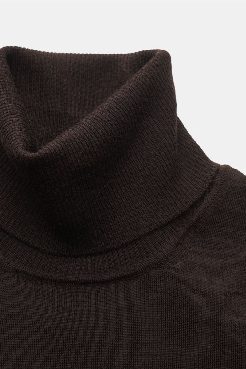 von Braun Merino Feinstrick-Rollkragenpullover dunkelbraun
