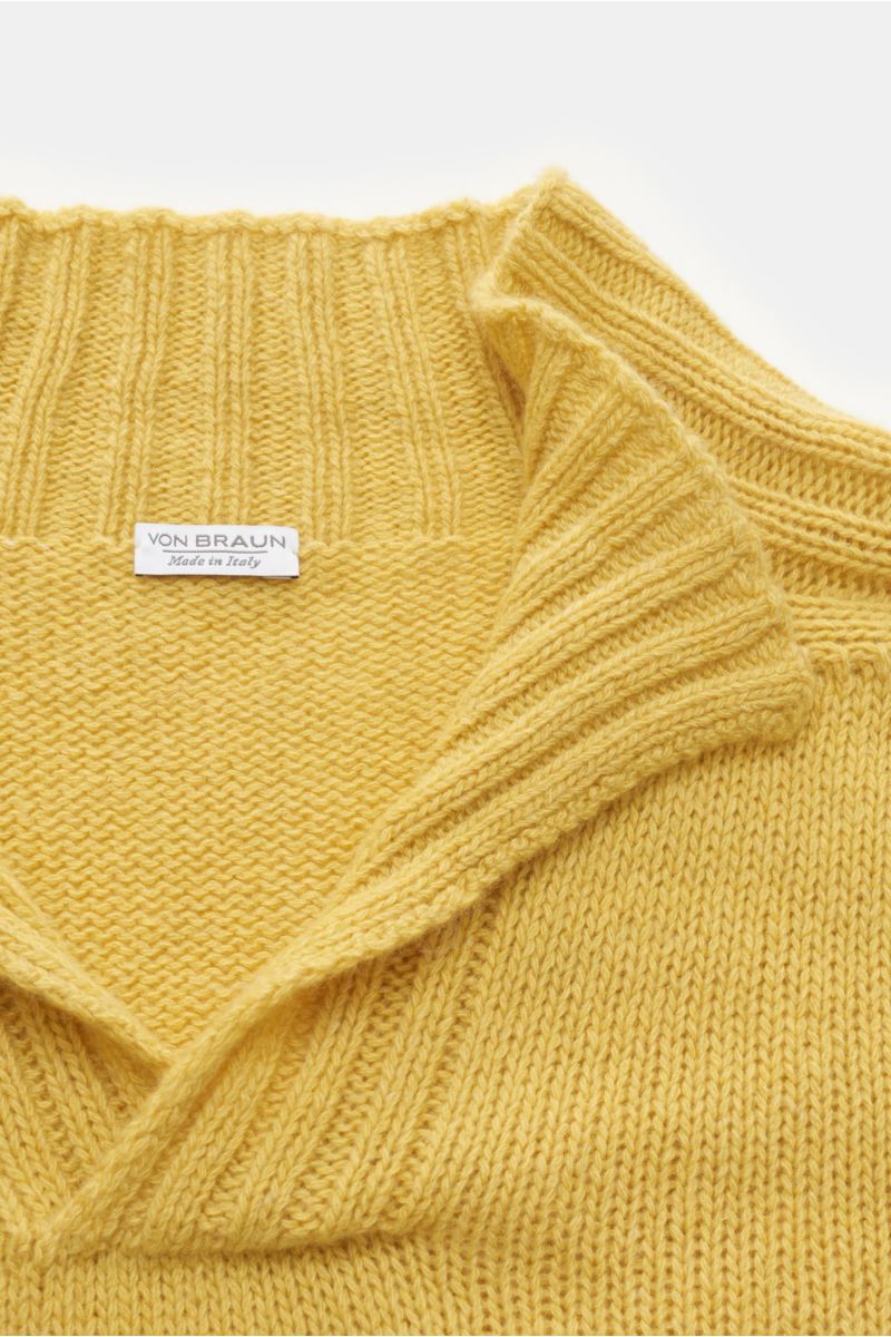 von Braun Cashmere half-zip jumper yellow