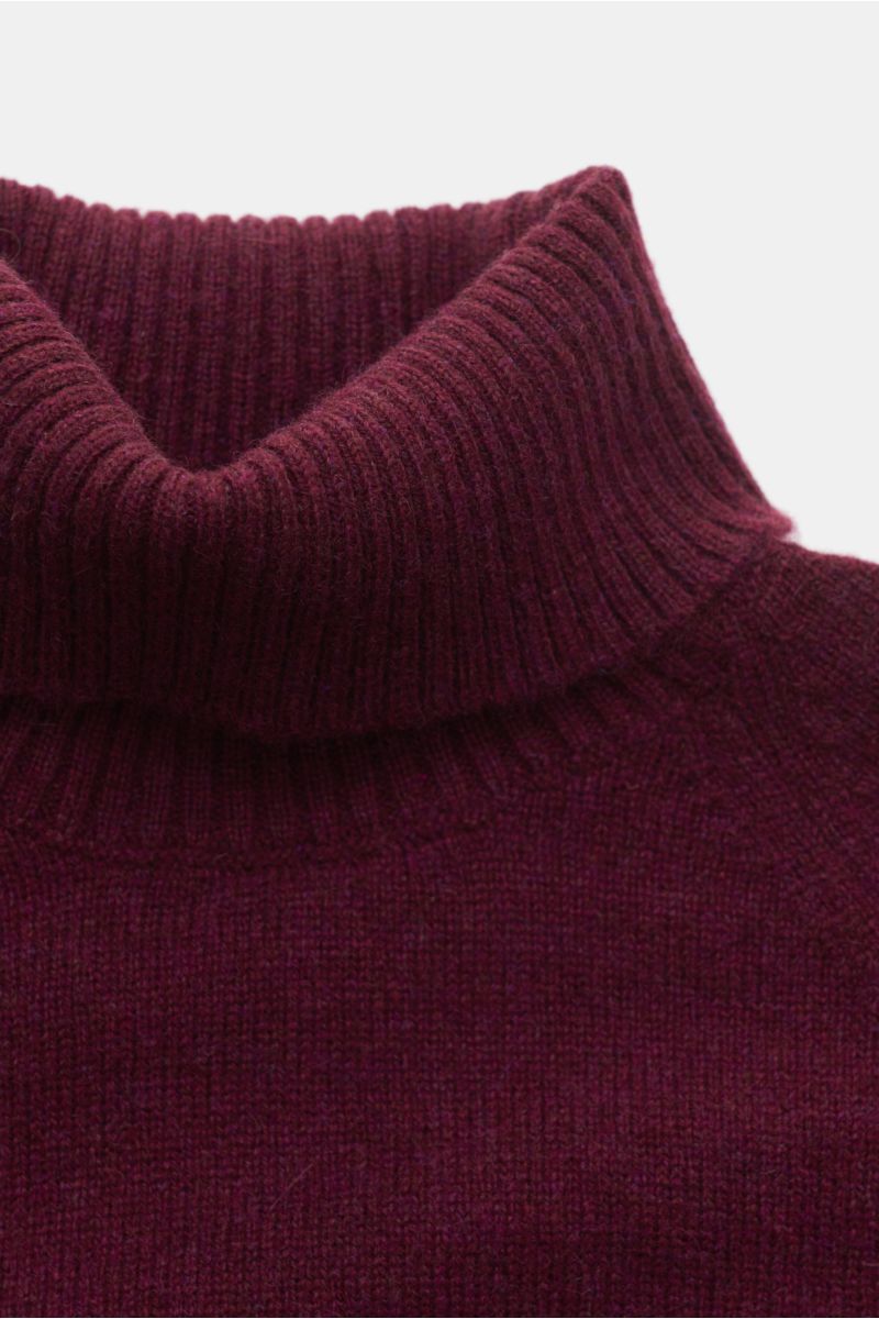 von Braun Kids’ cashmere turtleneck jumper burgundy