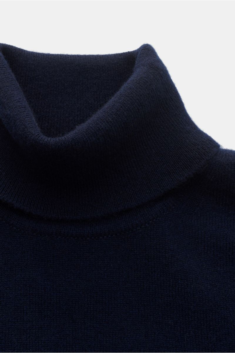 Fedeli Cashmere turtleneck jumper 'Derby Slim' navy