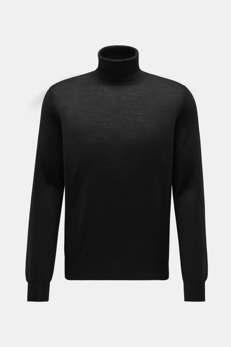 Fine knit-turtleneck jumper black