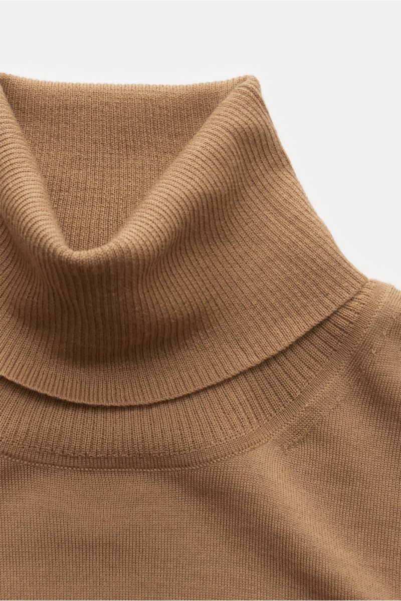 von Braun Merino Feinstrick-Rollkragenpullover beige