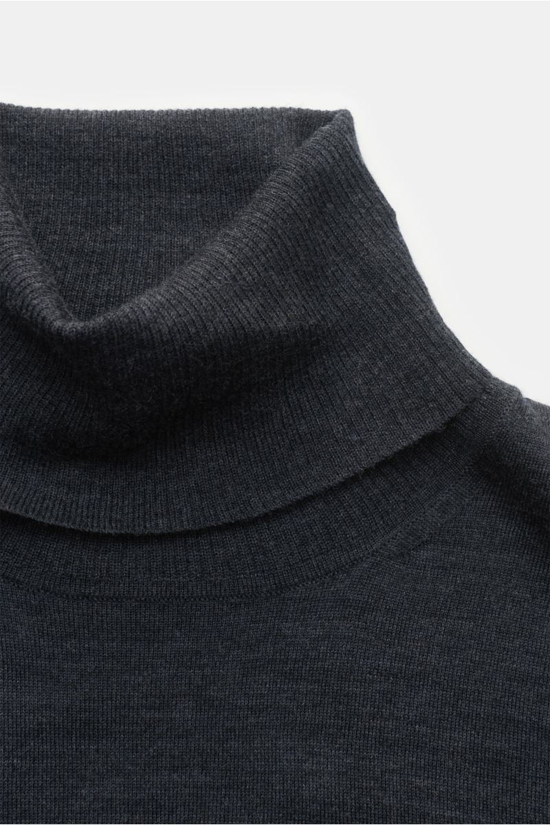 von Braun Merino Feinstrick-Rollkragenpullover dunkelgrau