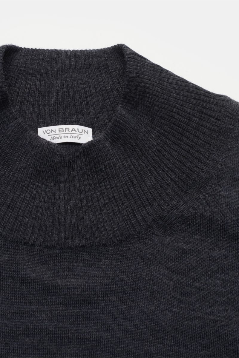 von Braun Merino Feinstrick-Pullover dunkelgrau