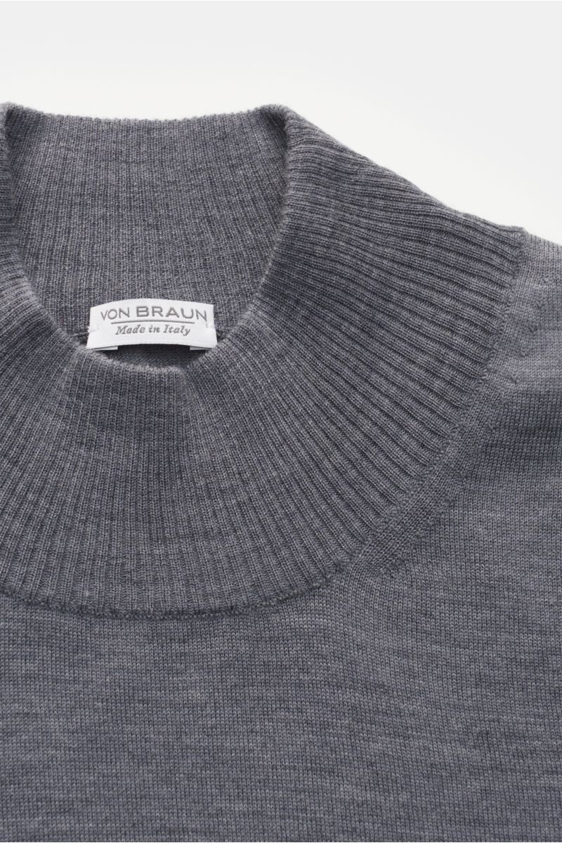 von Braun Merino Feinstrick-Pullover grau