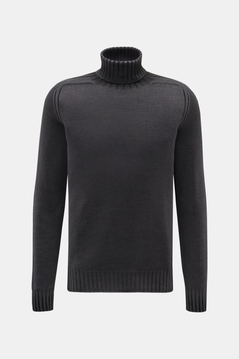 04651/ A trip in a bag Turtleneck jumper 'Foggy Turtle' anthracite