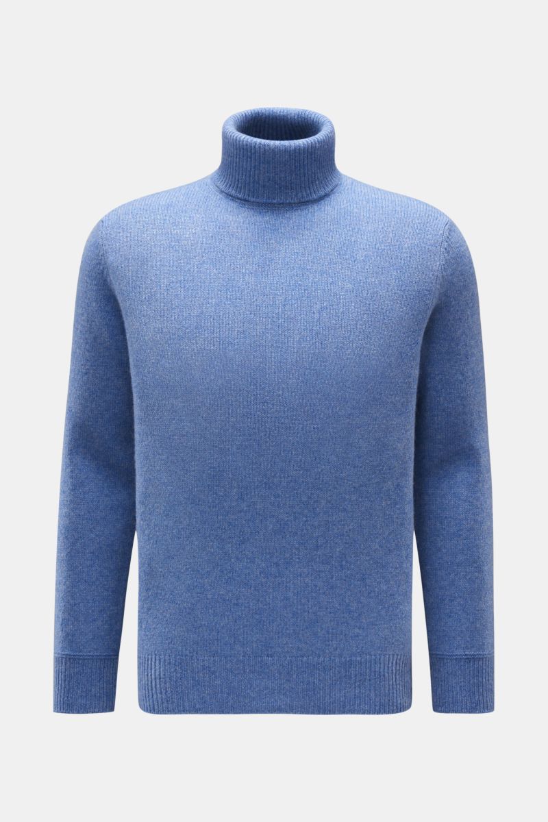 CRUCIANI cashmere turtle-neck jumper smoky blue | BRAUN Hamburg