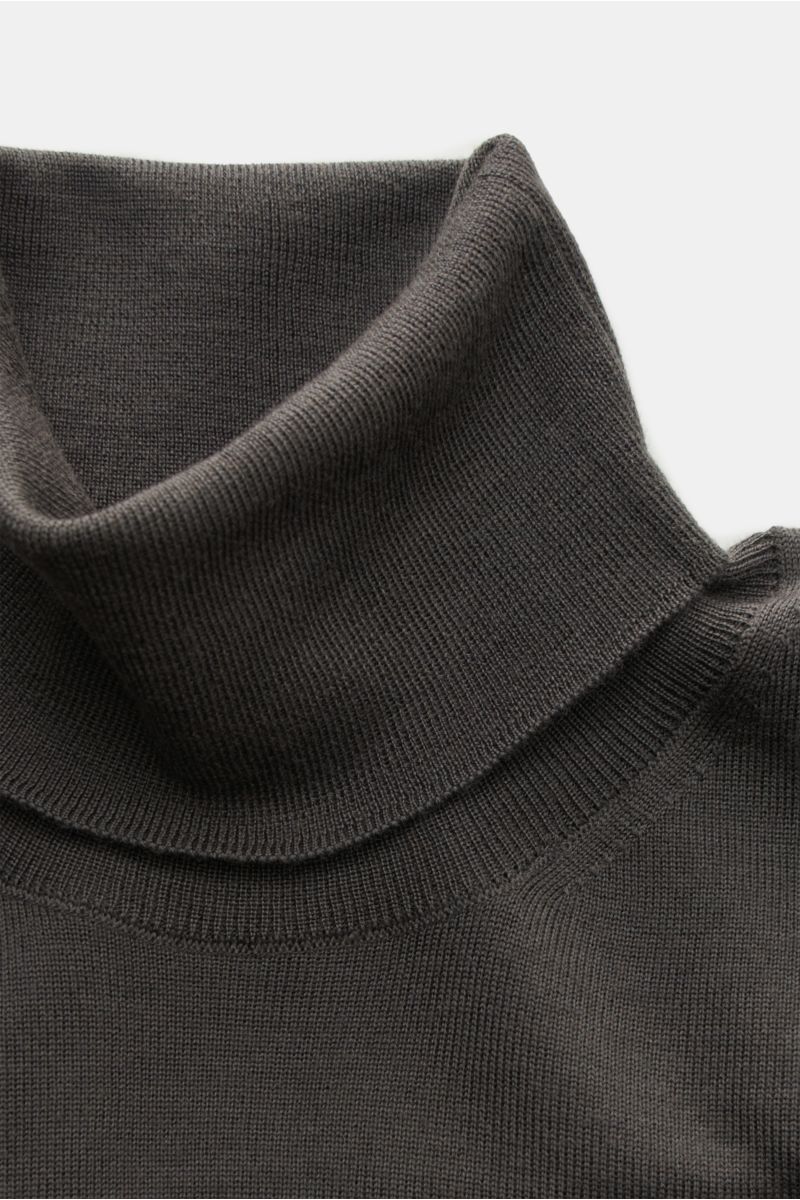 Drumohr Merino Rollkragenpullover graubraun