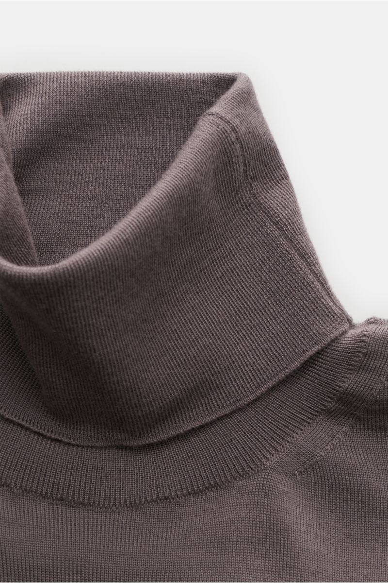 Drumohr Merino turtleneck jumper taupe
