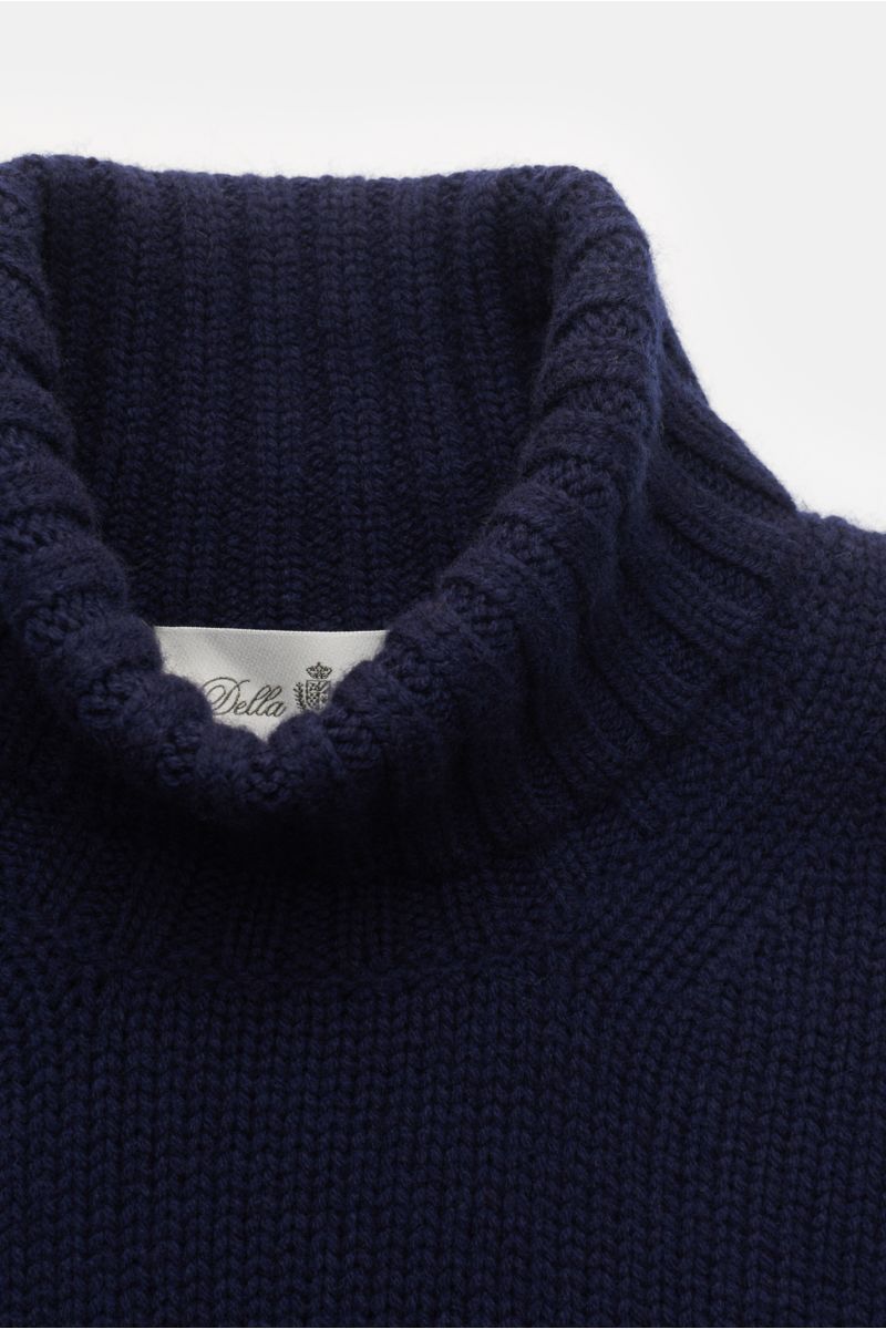 Della Ciana Rollkragenpullover navy