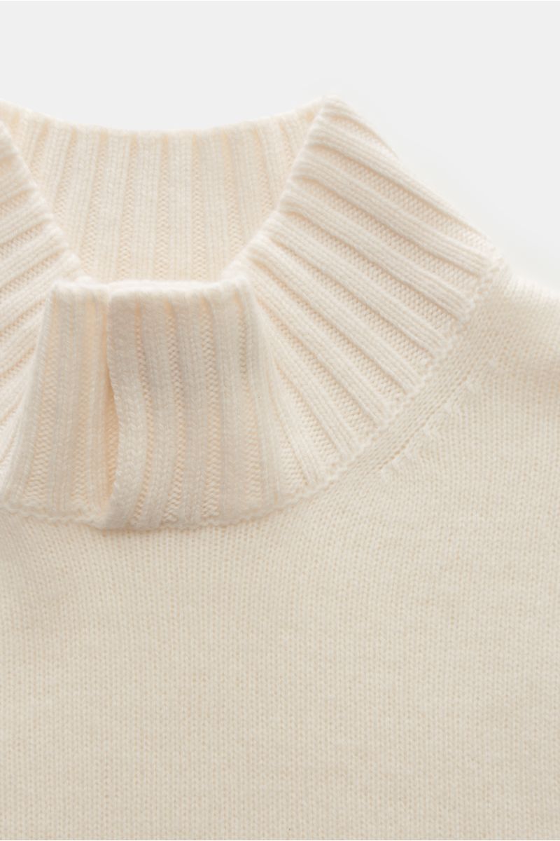 Maurizio Baldassari Cashmere jumper 'Open Turtle Neck' cream