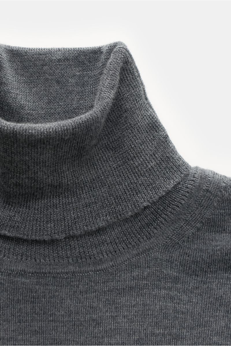 von Braun Merino Rollkragenpullover grau meliert