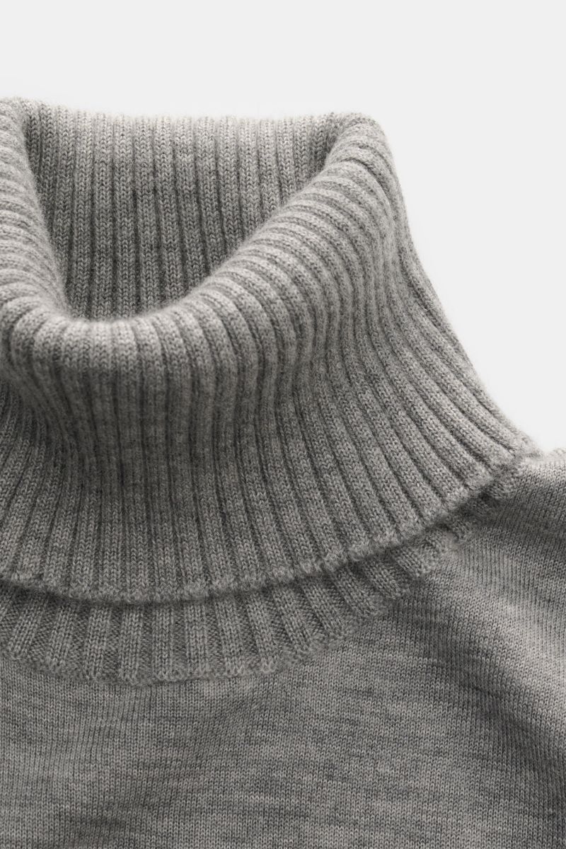 Fioroni Cashmere Rollkragenpullover grau meliert