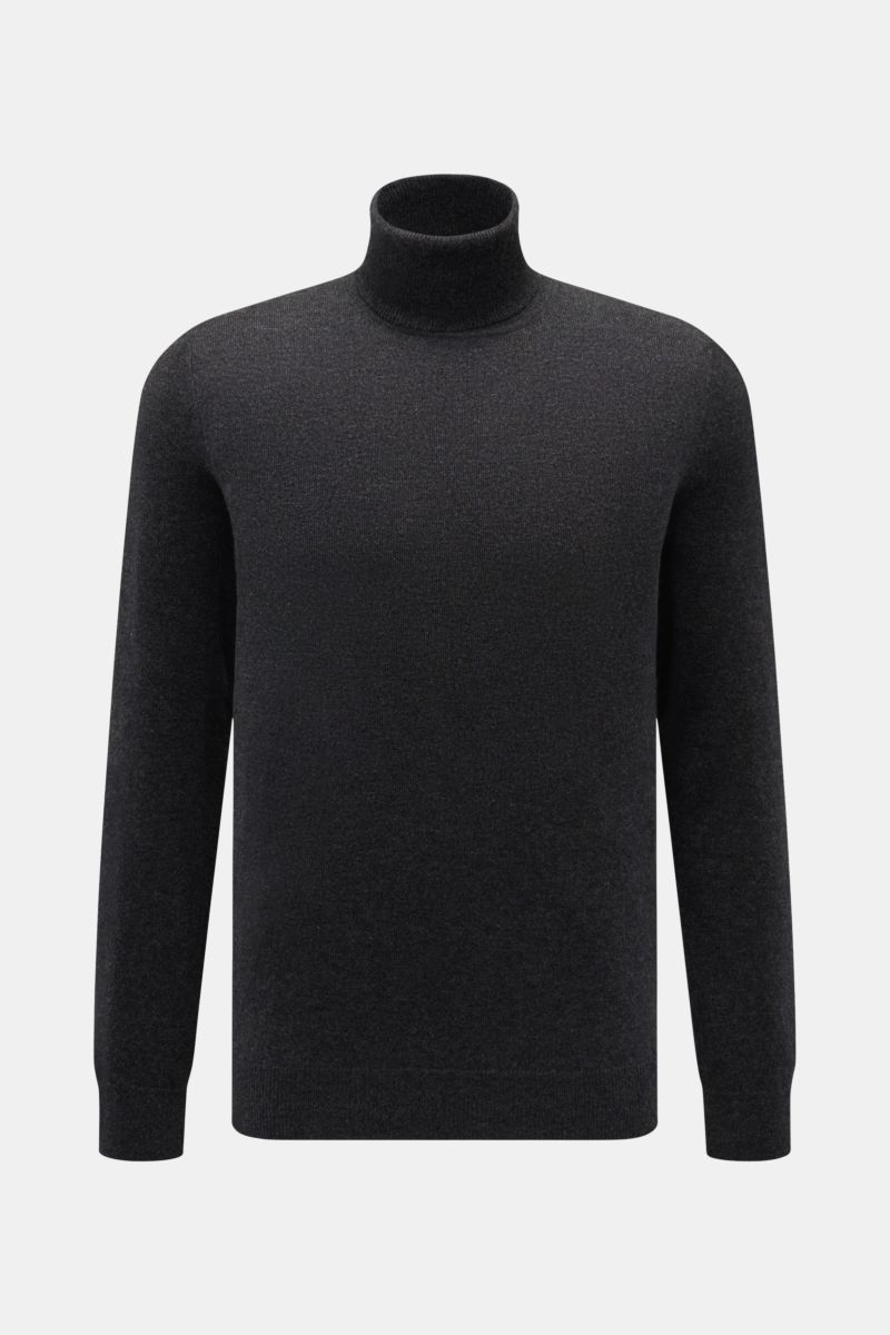 von Braun Cashmere Rollkragenpullover anthrazit meliert