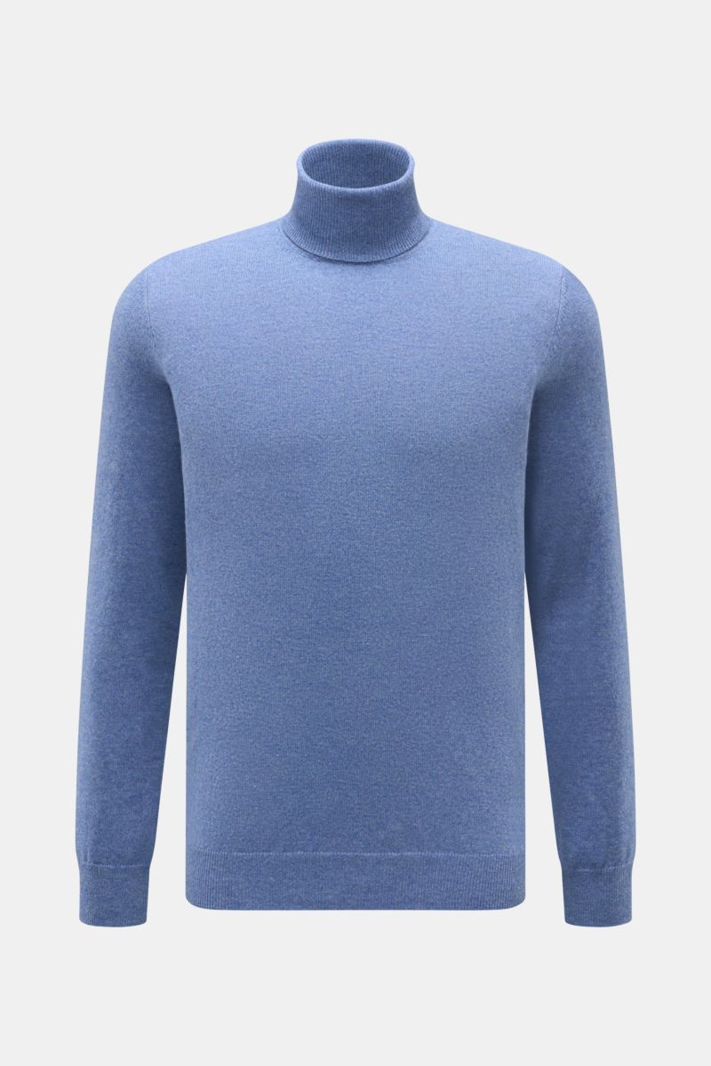 von Braun Cashmere Rollkragenpullover blau meliert