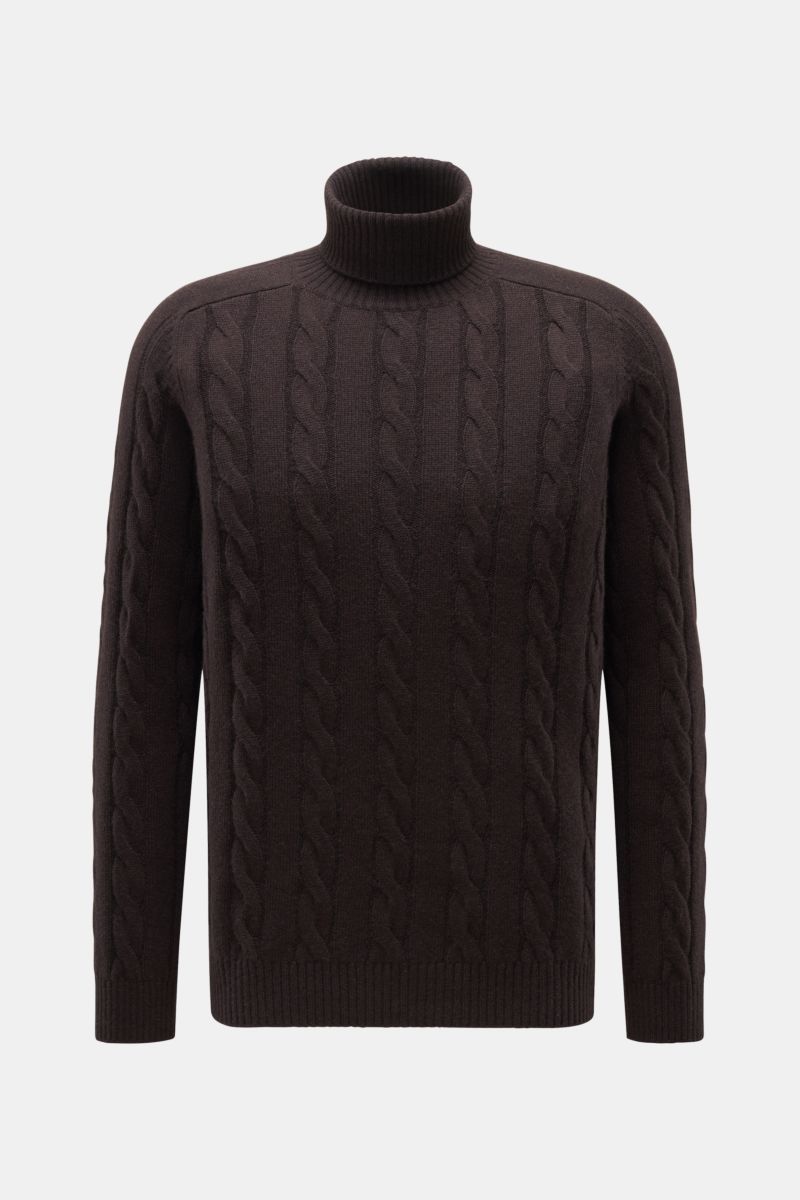 von Braun Cashmere Rollkragenpullover dunkelbraun