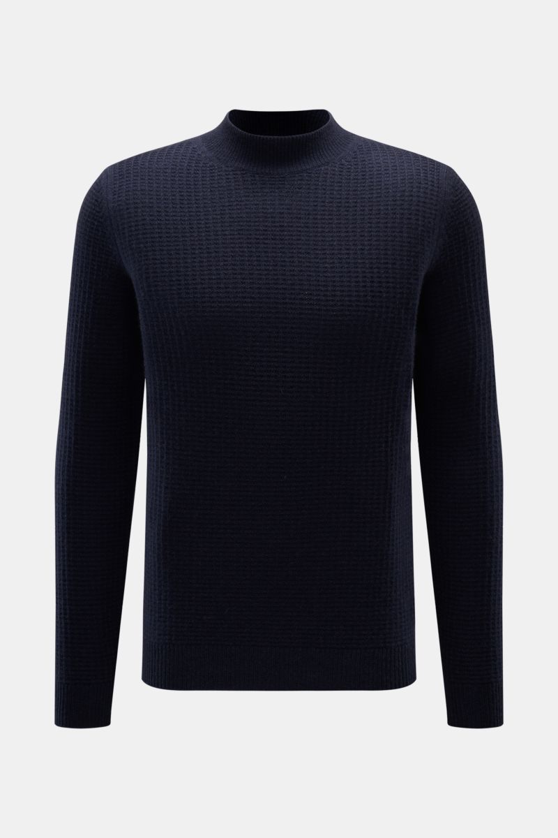 von Braun Cashmere Mock Neck Pullover navy