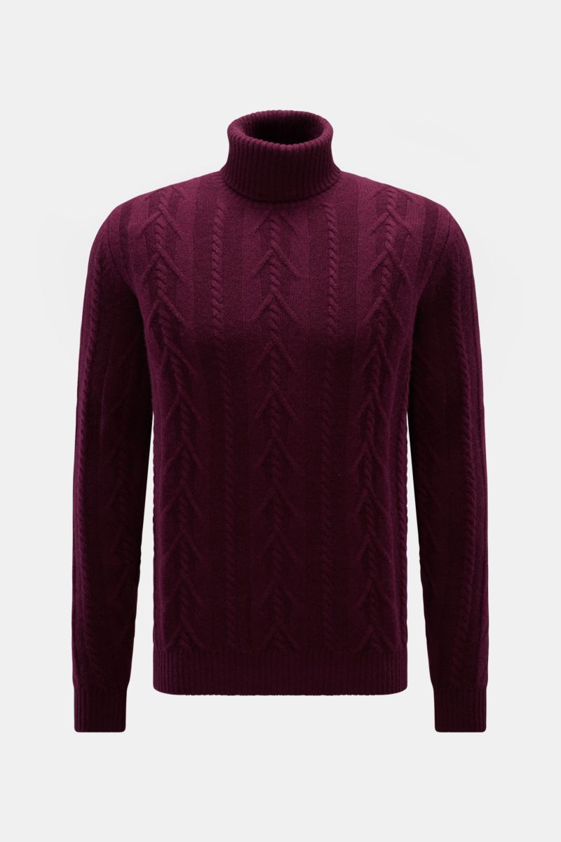 von Braun Cashmere Rollkragenpullover bordeaux
