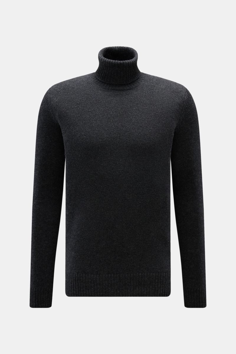 von Braun Cashmere Rollkragenpullover anthrazit meliert