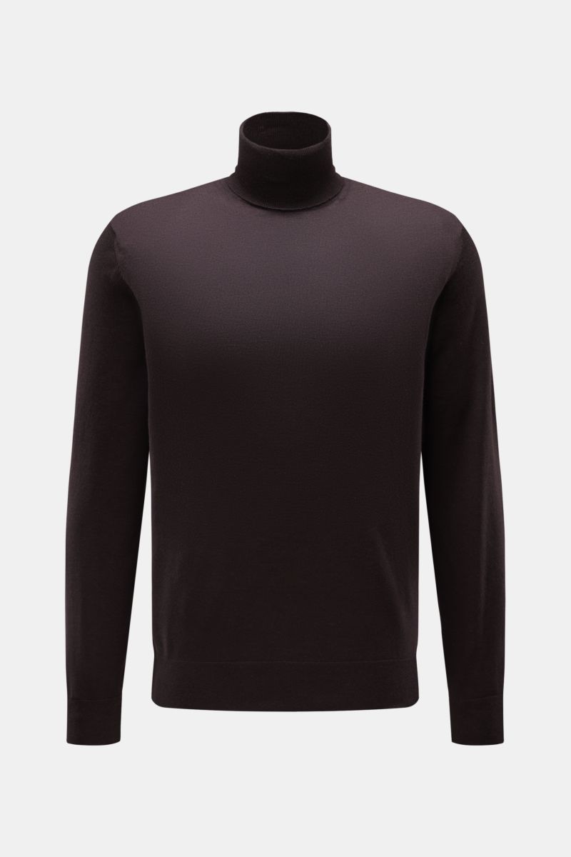 von Braun Merino Rollkragenpullover dunkelbraun