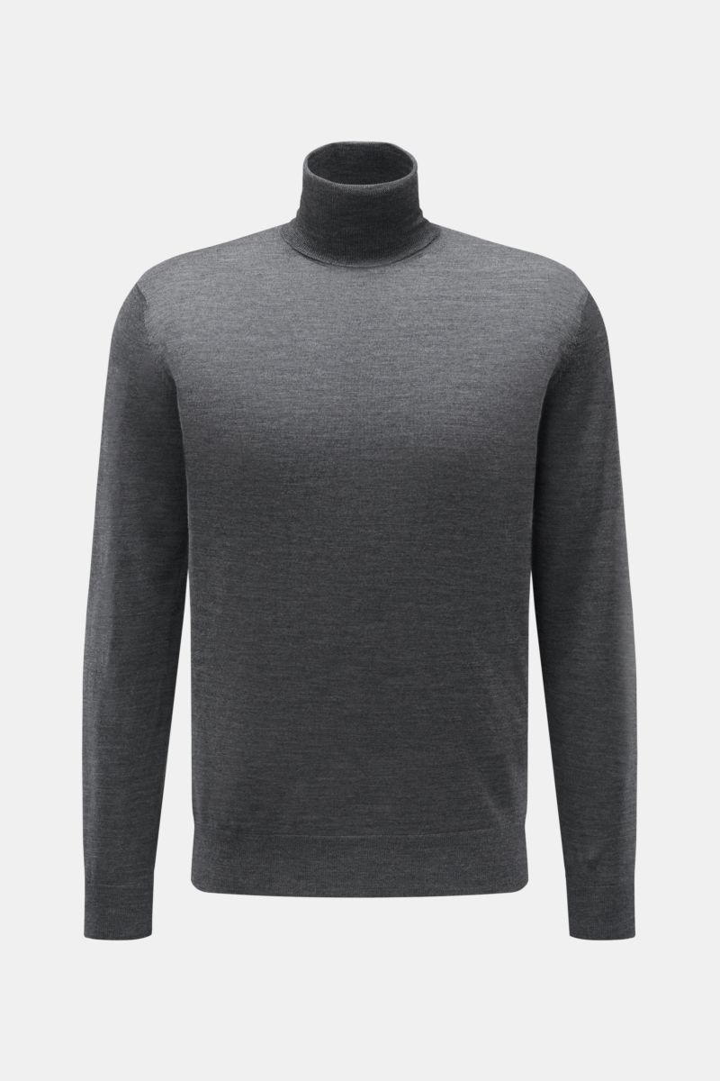 von Braun Merino Rollkragenpullover grau meliert