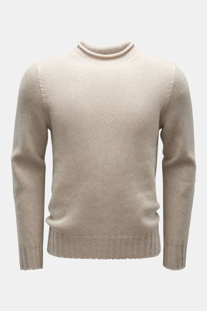 Cashmere Pullover 'The Mock' beige