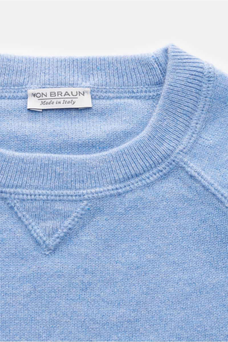 von Braun Kids’ cashmere crew neck jumper light blue