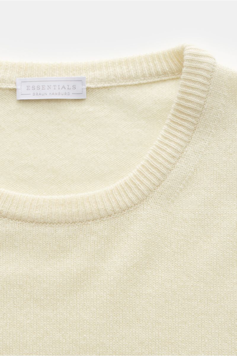 BRAUN Hamburg Essentials Cashmere crew neck jumper light yellow