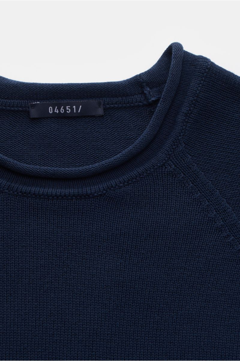 04651/ A trip in a bag Crew neck jumper 'Cotton Crew' navy