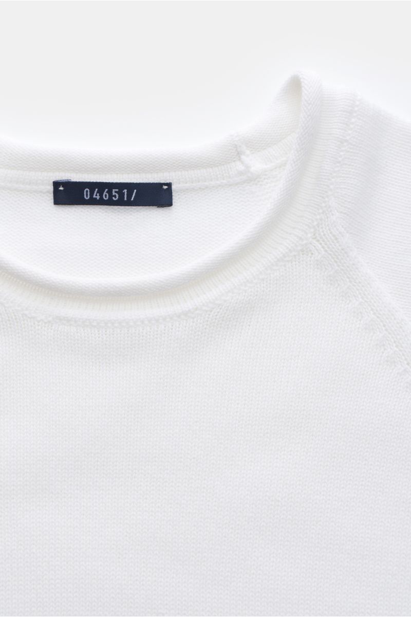 04651/ A trip in a bag Crew neck jumper 'Cotton Crew' off-white
