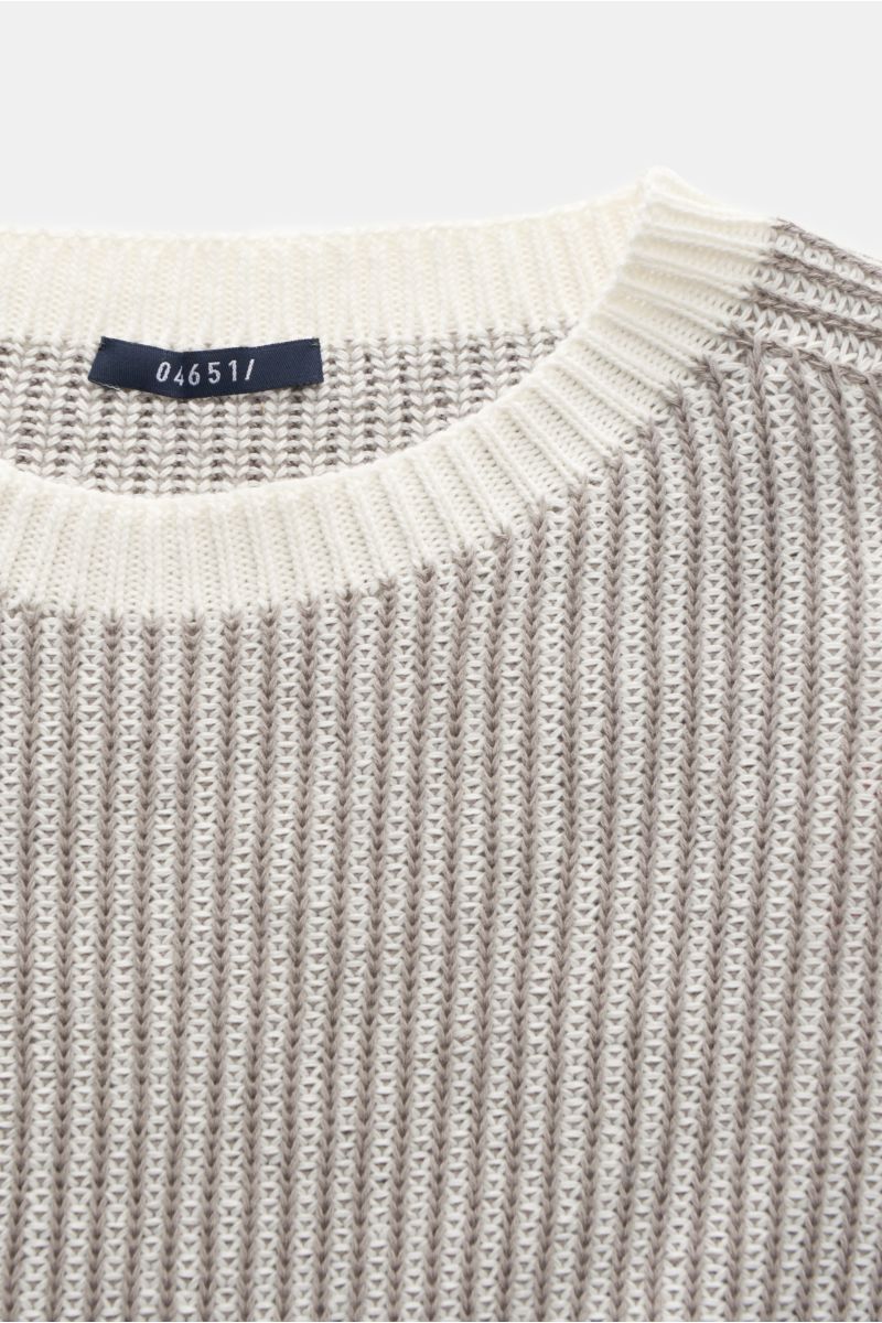 04651/ A trip in a bag Reversible half-zip jumper 'Pilar Crew' grey/white