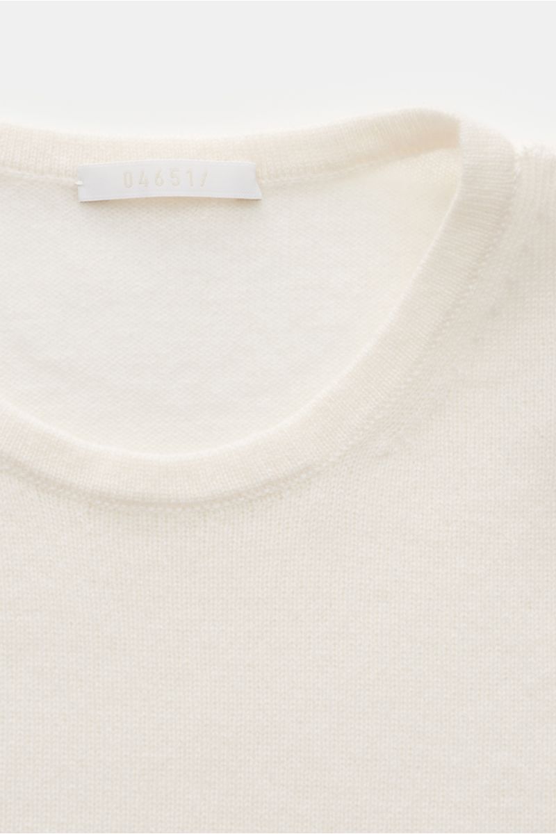 04651/ A trip in a bag Cashmere jumper 'The Pocket Crew' cream