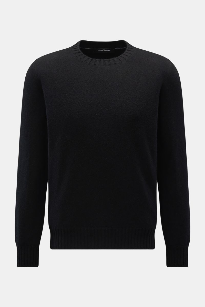 Gran Sasso Cashmere crew neck jumper black
