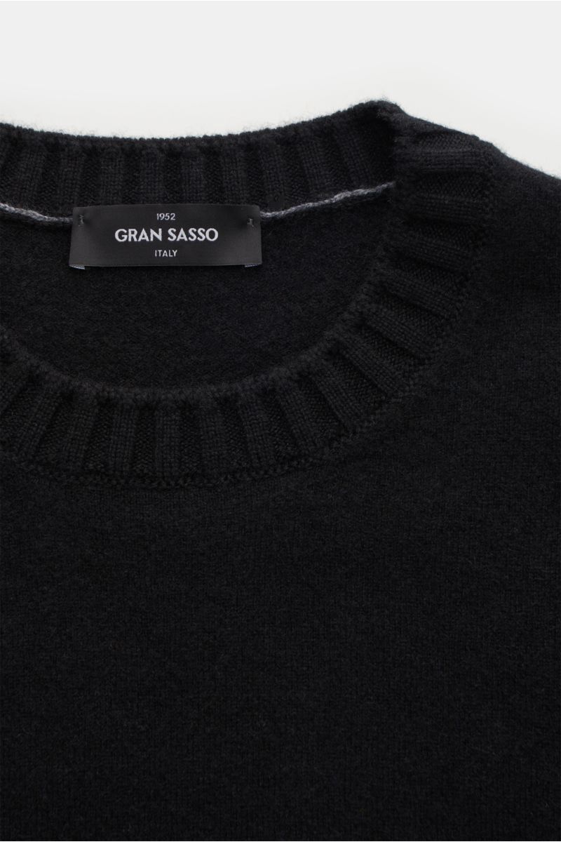 Gran Sasso Cashmere crew neck jumper black