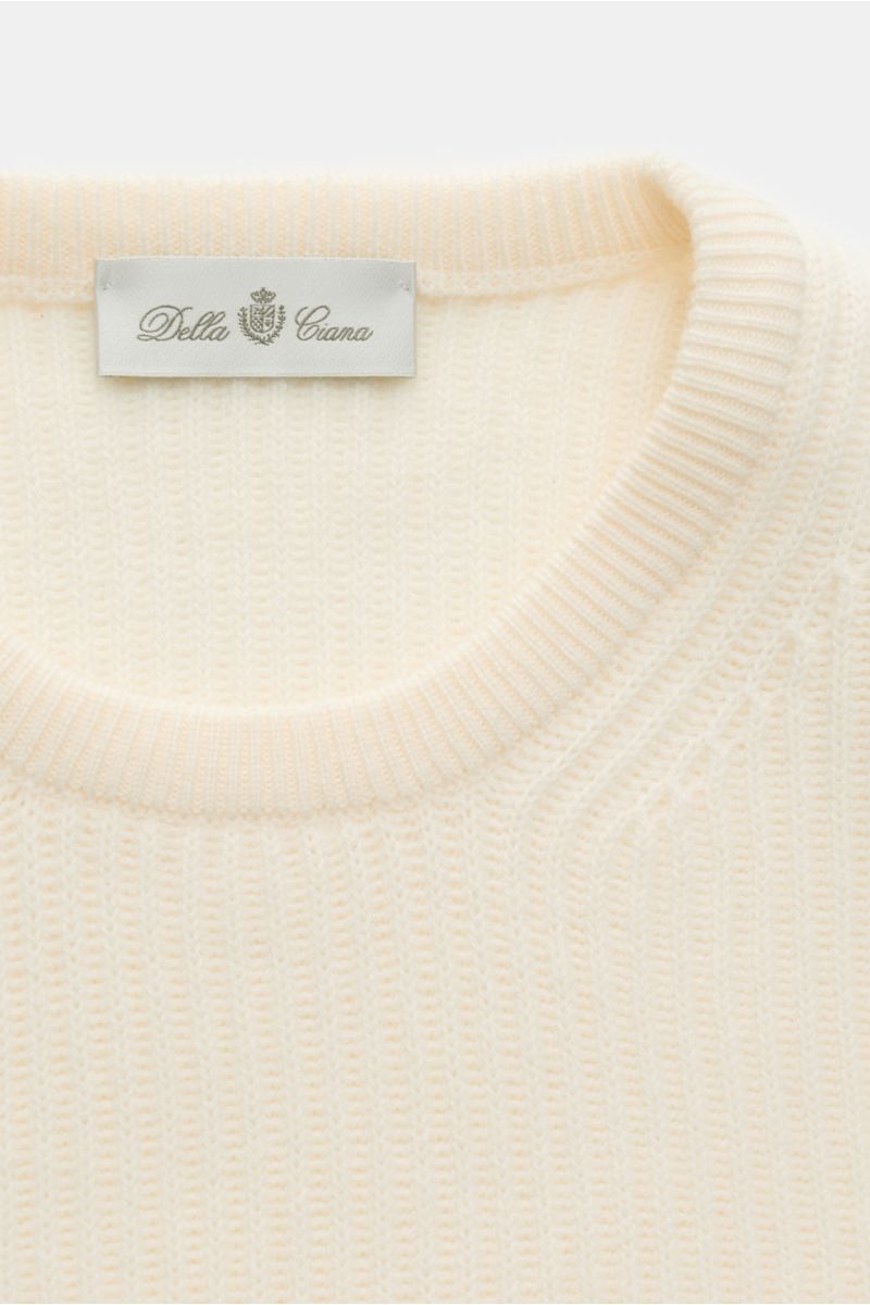 Della Ciana Rundhalspullover creme