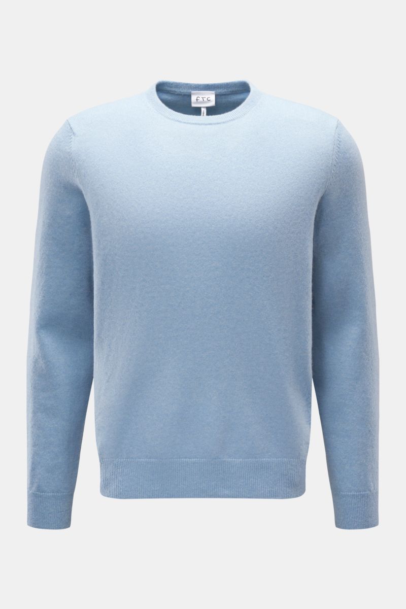 FTC Cashmere Rundhalspullover rauchblau meliert
