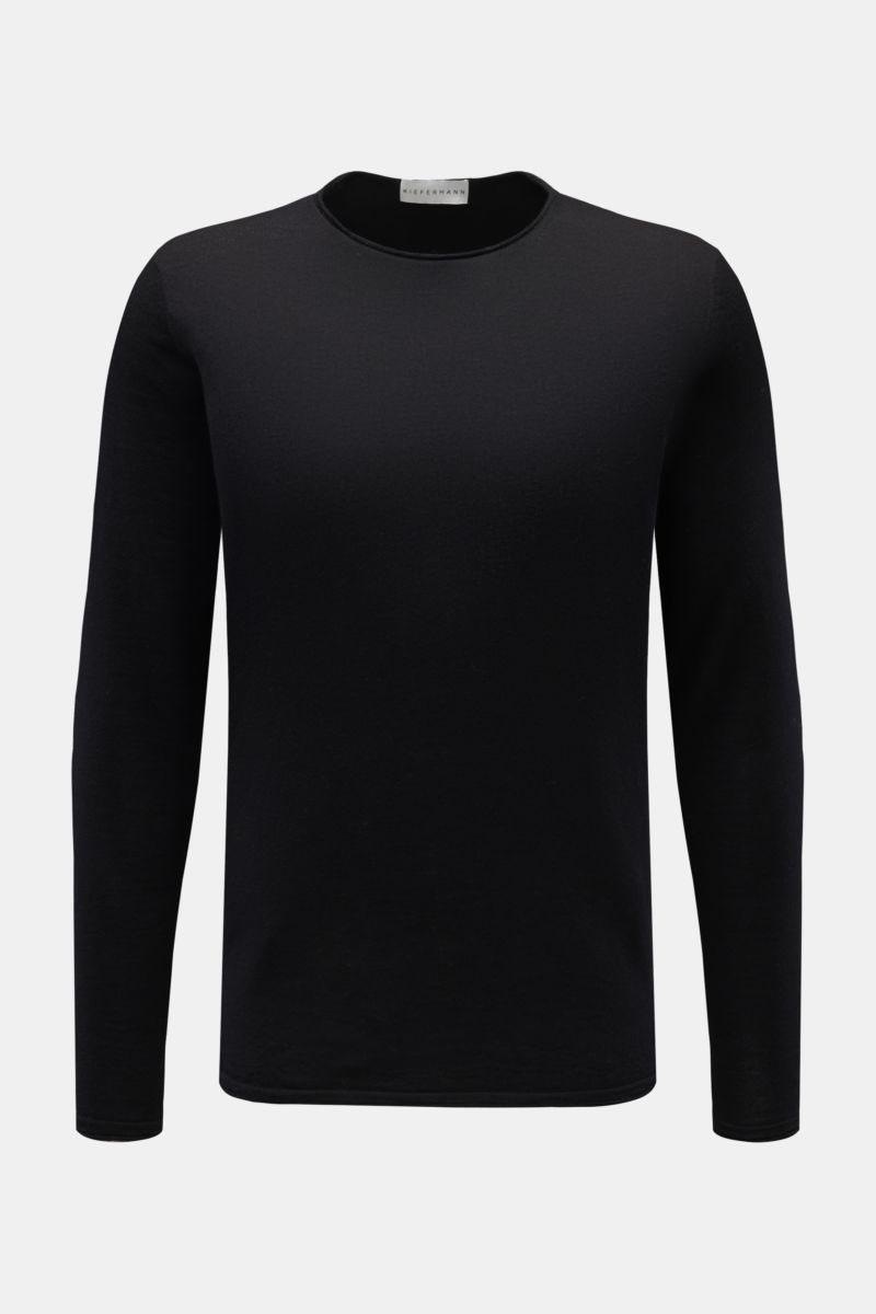 Merino Feinstrick-Pullover 'Benjaminn' schwarz