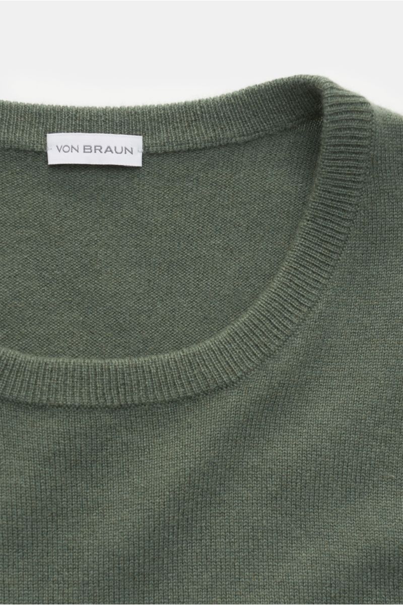 von Braun Cashmere Rundhalspullover graugrün