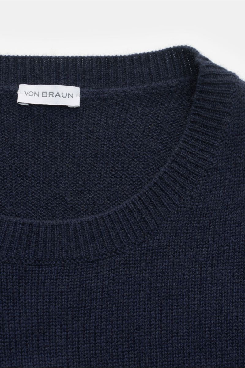 von Braun Cashmere Rundhalspullover navy