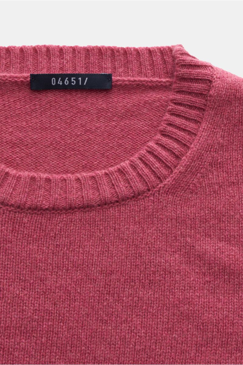 04651/ A trip in a bag Cashmere Rundhalspullover 'Crew' hellrot