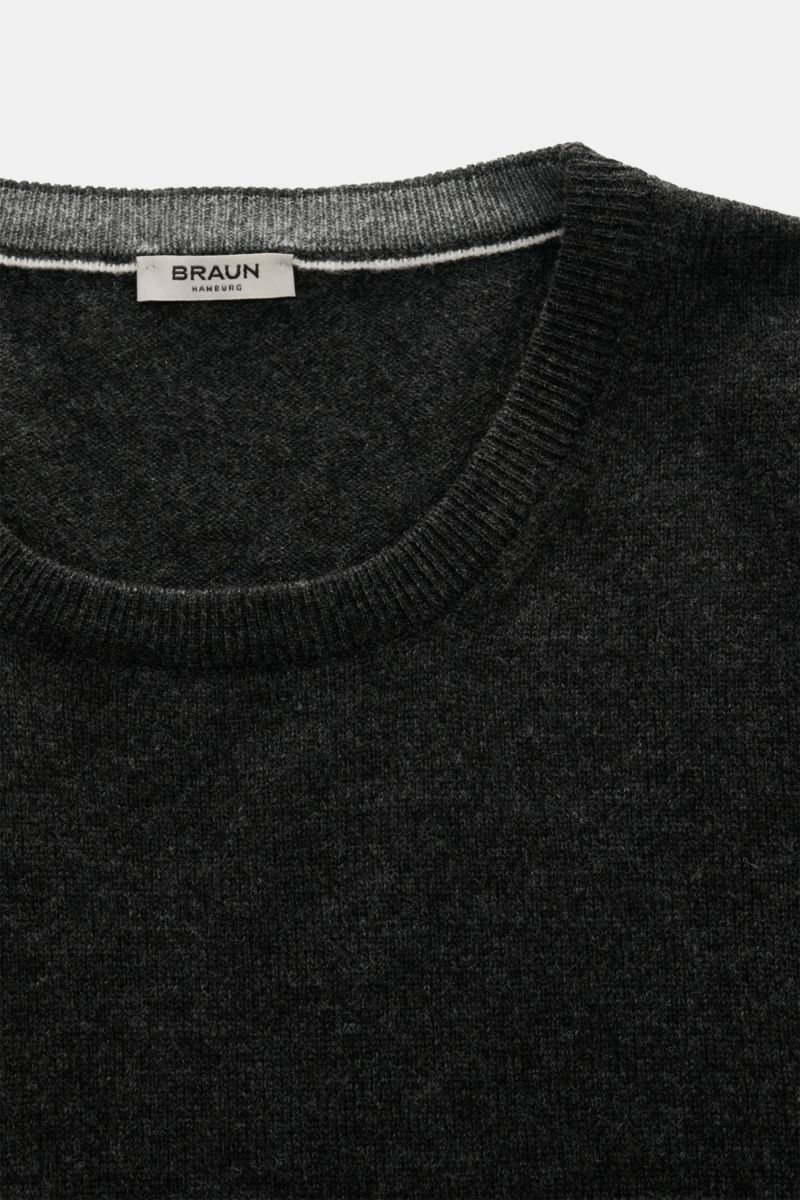 BRAUN Hamburg Rundhalspullover anthrazit