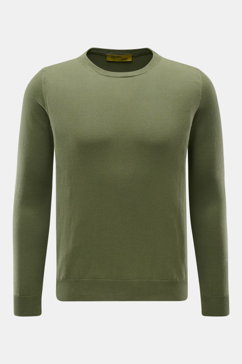B.F. Knitwear Crew neck jumper olive