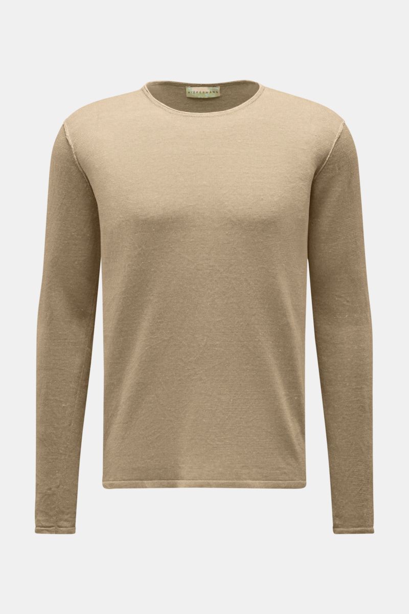 Kiefermann Crew neck jumper 'Jenario' sand mottled