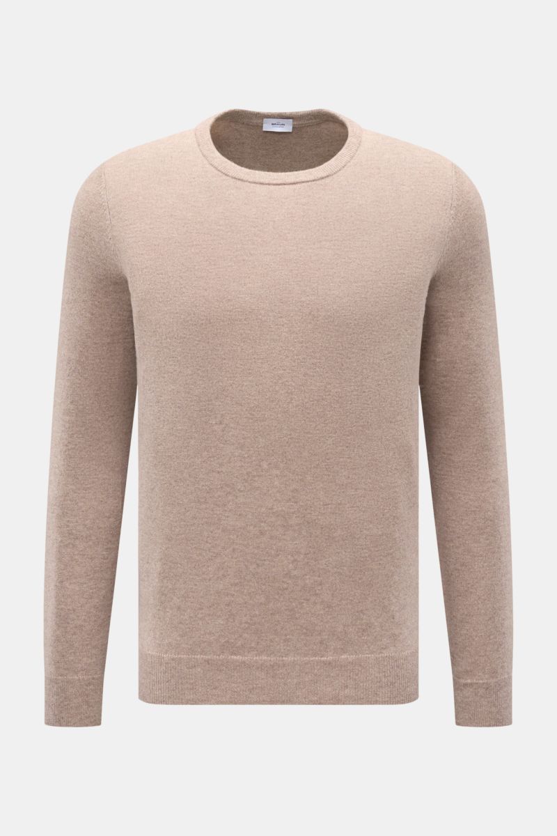 von Braun Cashmere Rundhalspullover beige meliert