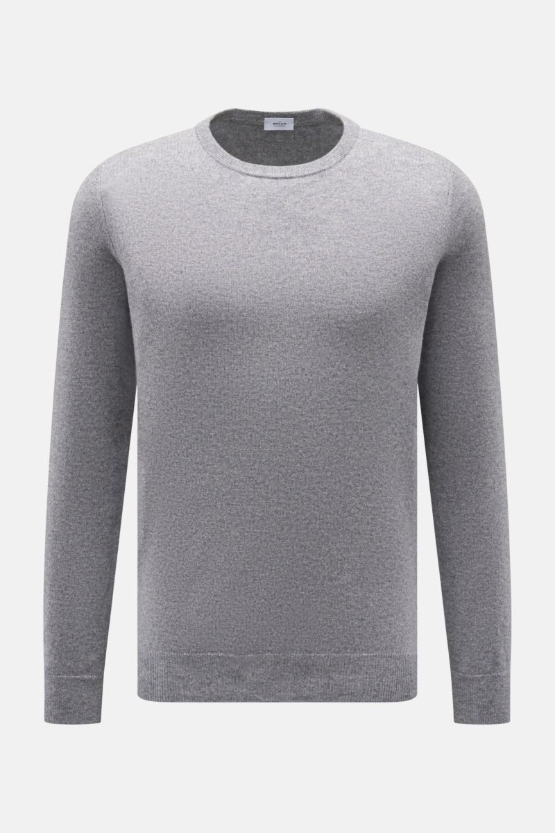 von Braun Cashmere Rundhalspullover grau meliert